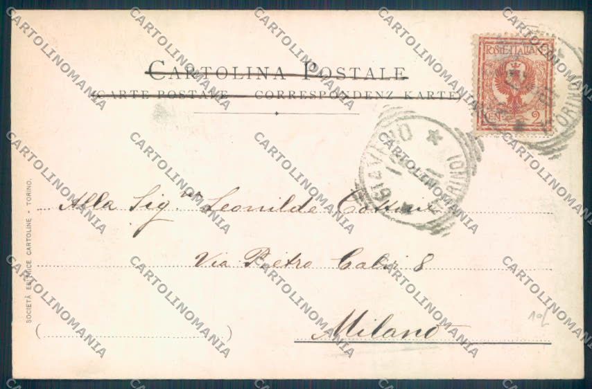 Torino Val Susa Sacra di San Michele cartolina ZT1401 – retro