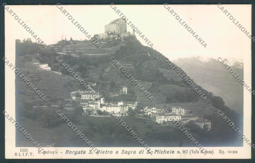 Torino Val Susa Sacra di San Michele Foto cartolina ZT1415 – fronte