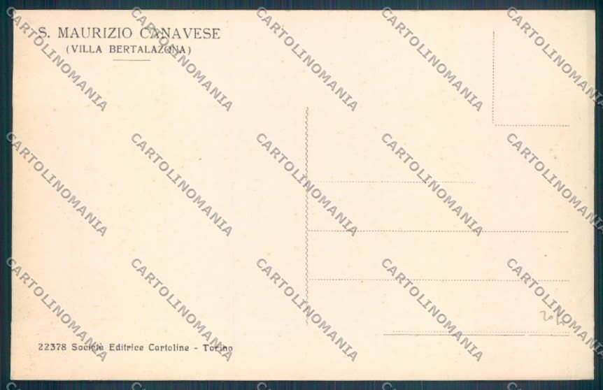 Torino San Maurizio Canavese cartolina ZT1430 – retro