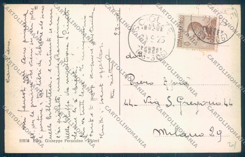 Torino Sciolze cartolina ZT1440 – retro