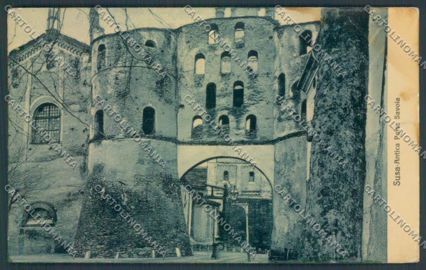 Torino Susa PIEGHINA TRACCE UMIDO cartolina ZT1484 – fronte