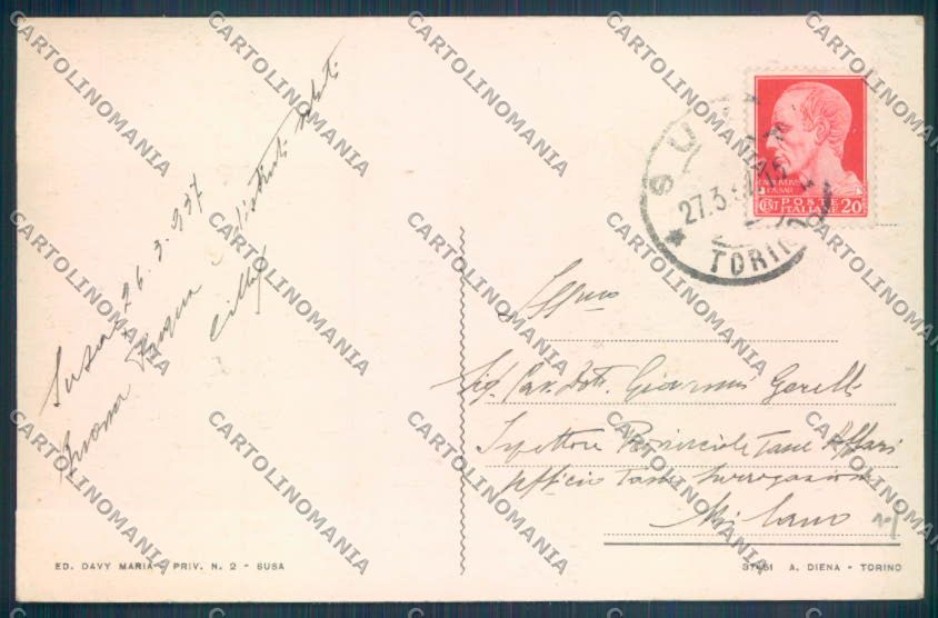 Torino Susa cartolina ZT1490 – retro