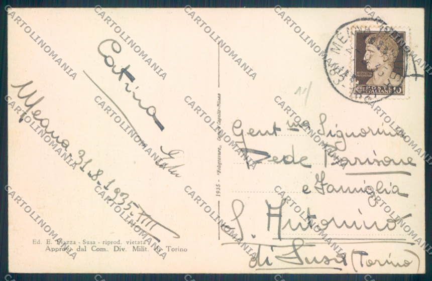 Torino Susa cartolina ZT1496 – retro
