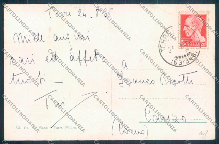 Torino Torre Pellice cartolina ZT1566 – retro