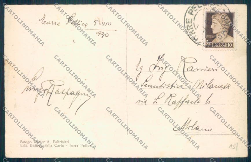 Torino Torre Pellice cartolina ZT1574 – retro
