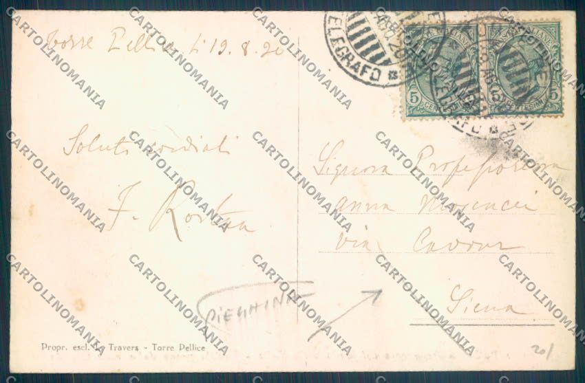 Torino Torre Pellice PIEGHINA cartolina ZT1586 – retro