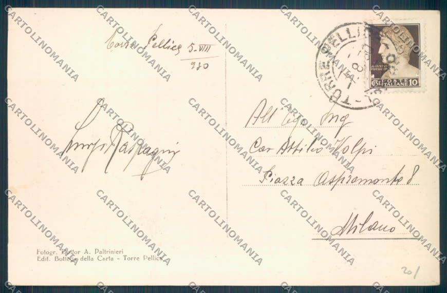 Torino Torre Pellice cartolina ZT1588 – retro
