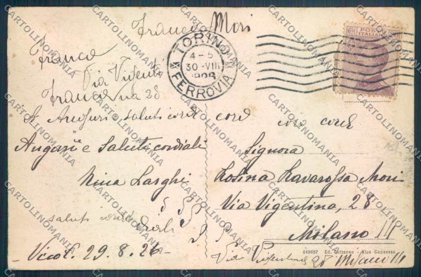 Torino Vico Canavese cartolina ZT1602 – retro