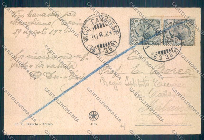 Torino Vico Canavese cartolina ZT1620 – retro