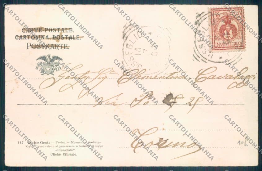 Torino Usseglio Genta cartolina ZT1652 – retro