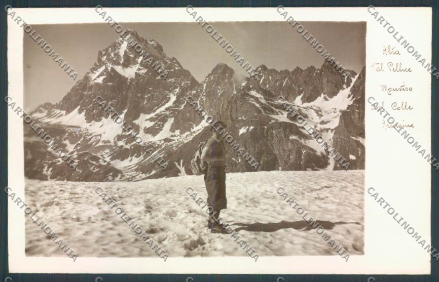 Torino Val Pellice Nevicata Alpinismo Monviso Foto cartolina ZT1660 – fronte