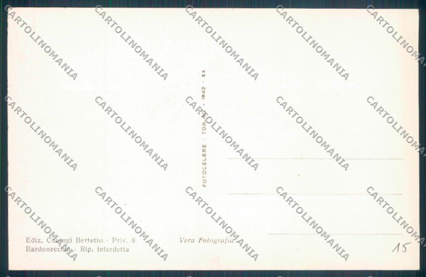 Torino Bardonecchia Nevicata Sci Foto cartolina ZT1689 – retro