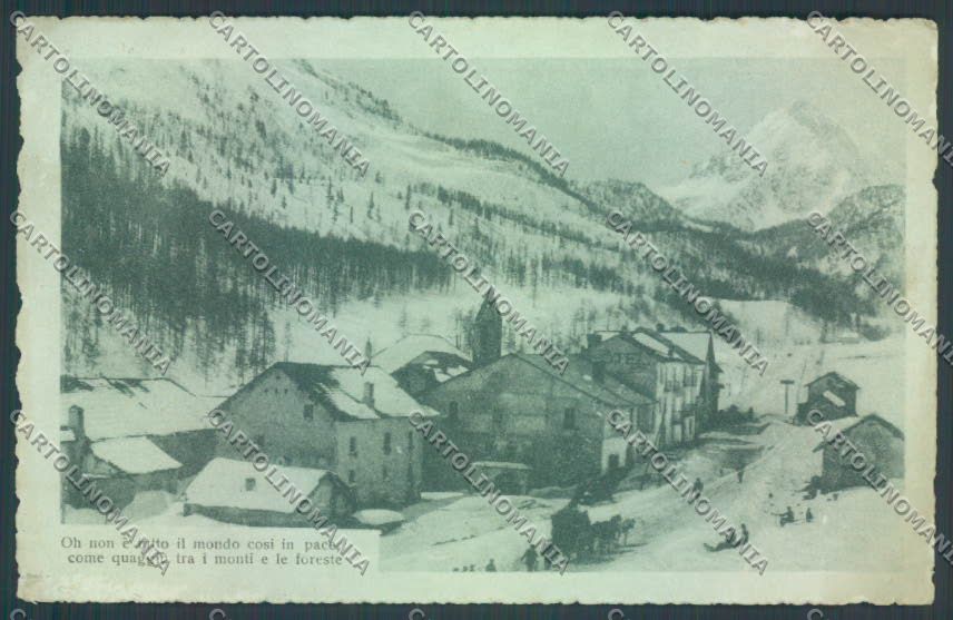 Torino Alta Montagna Nevicata ABRASA PIEGHE cartolina ZT1701 – fronte