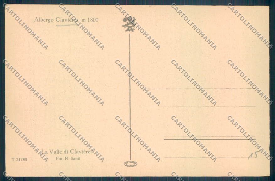 Torino Claviere Nevicata cartolina ZT1758 – retro