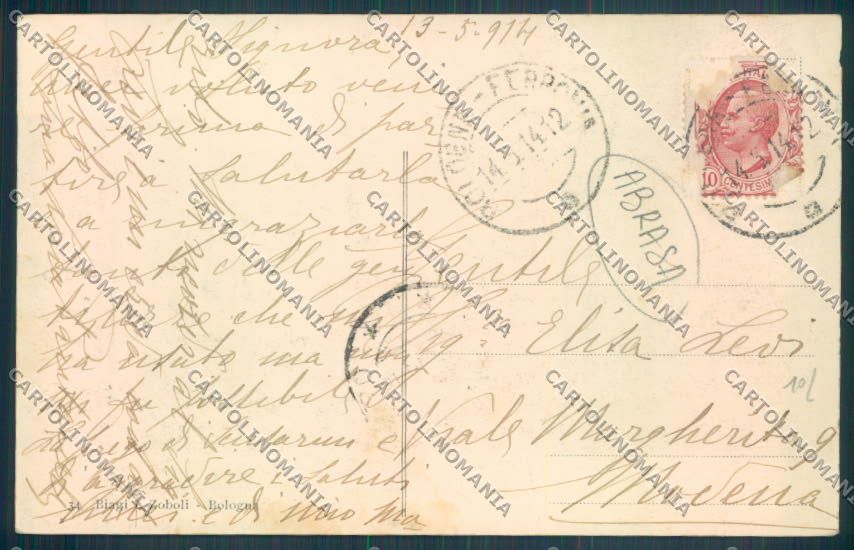 Bologna Città ABRASA cartolina ZT1769 – retro