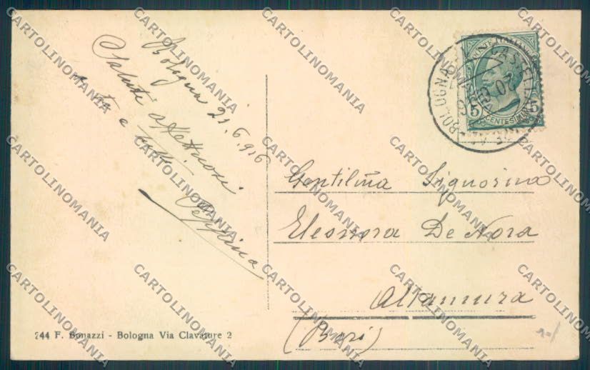 Bologna Città Tram Garibaldi cartolina ZT1777 – retro