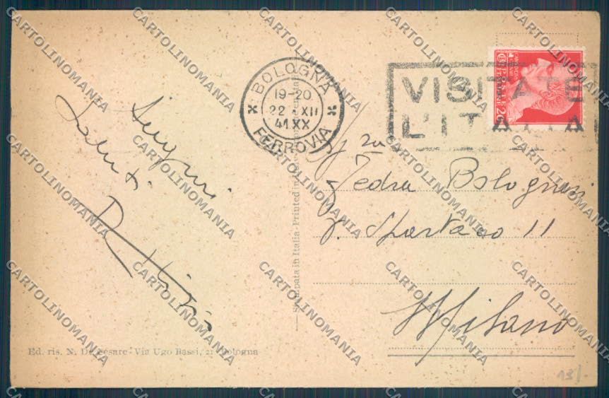 Bologna Città cartolina ZT1850 – retro