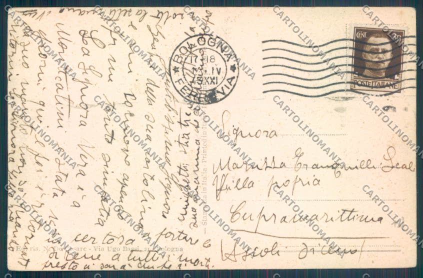 Bologna Città cartolina ZT1866 – retro