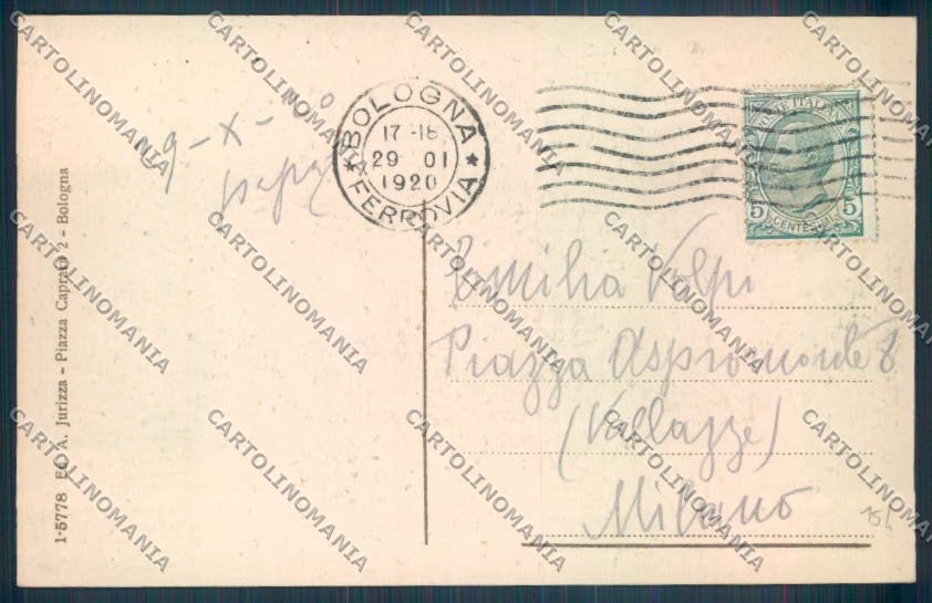 Bologna Città cartolina ZT1884 – retro