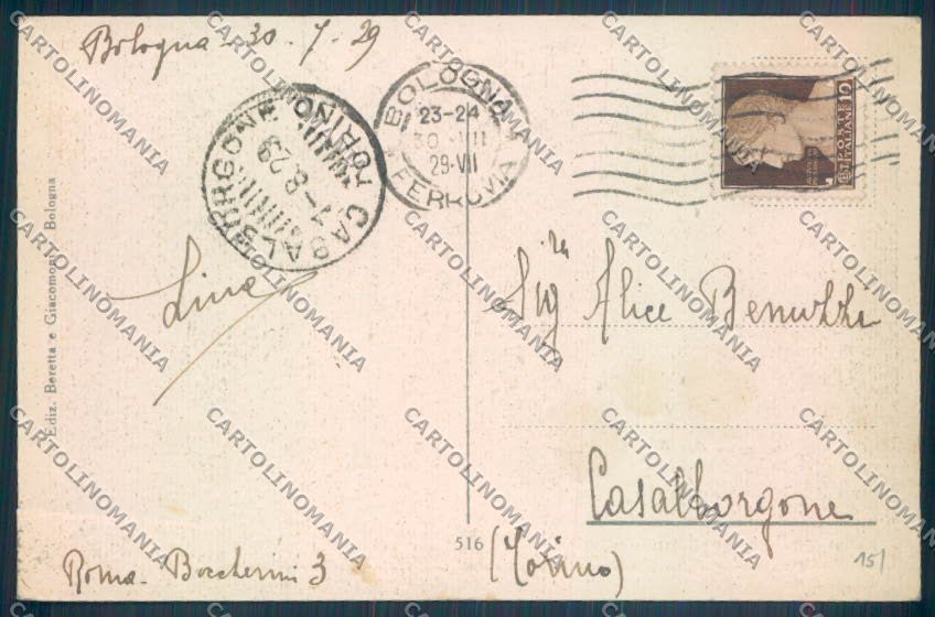 Bologna Città cartolina ZT1885 – retro