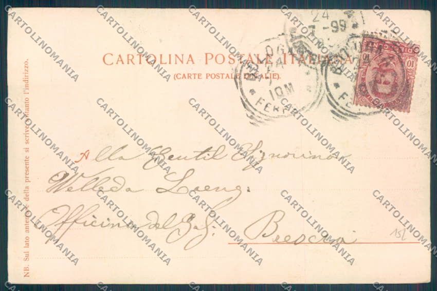 Bologna Città cartolina ZT1889 – retro