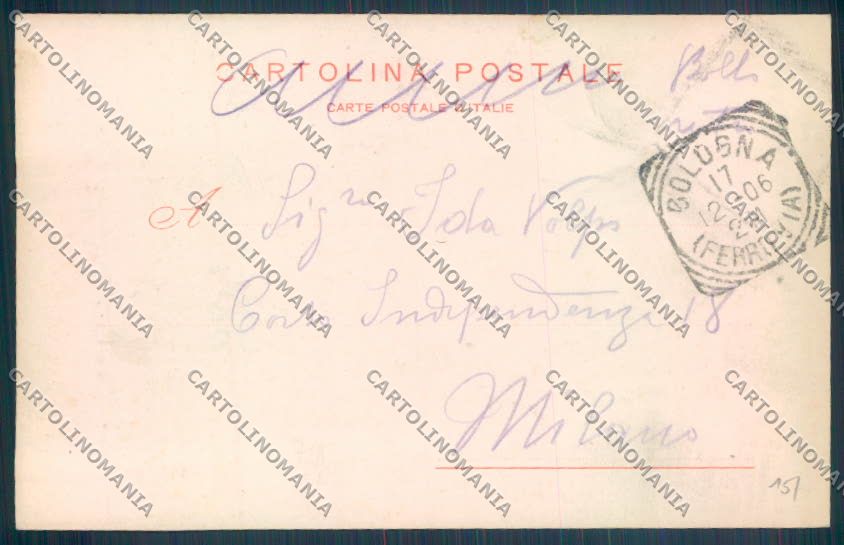 Bologna Città cartolina ZT1902 – retro