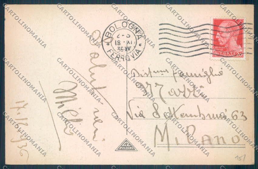 Bologna Città Tram cartolina ZT1913 – retro
