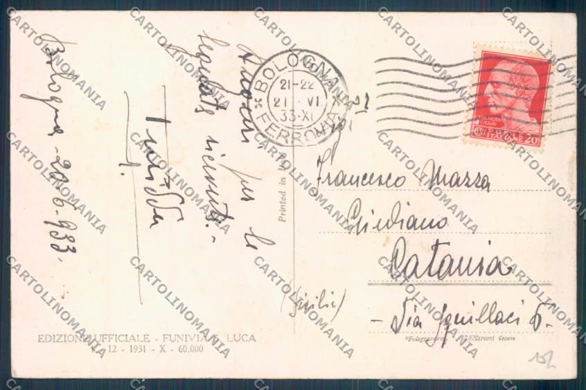 Bologna Città Funivia cartolina ZT1918 – retro