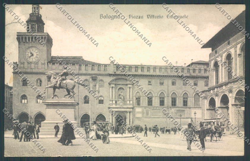Bologna Città Tram Calesse cartolina ZT1931 – fronte