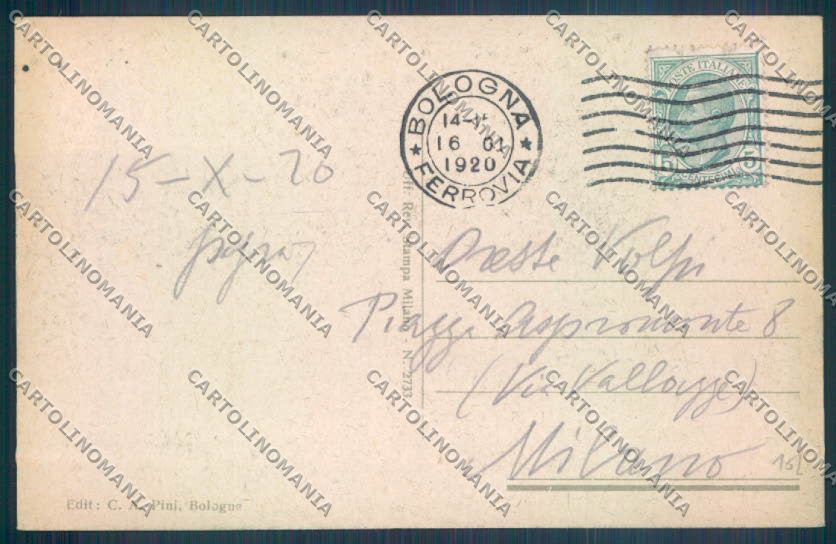 Bologna Città cartolina ZT1937 – retro