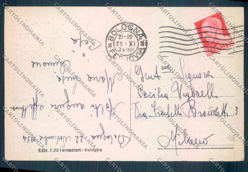 Bologna Città cartolina ZT1943 – retro