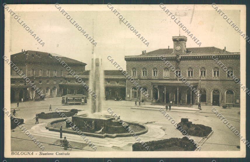 Bologna Città Stazione Tram PIEGHINE cartolina ZT1954 – fronte