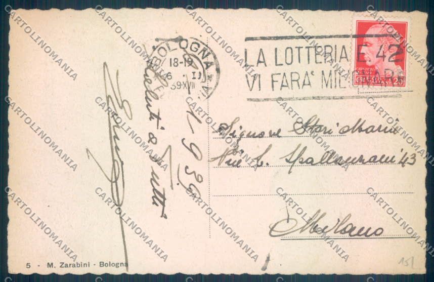 Bologna Città cartolina ZT1960 – retro