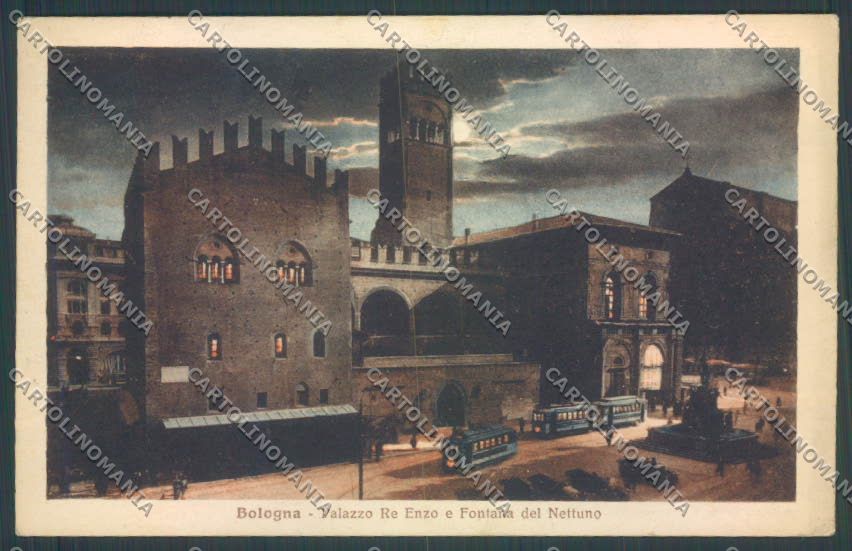 Bologna Città Tram Chiaro di Luna cartolina ZT1961 – fronte