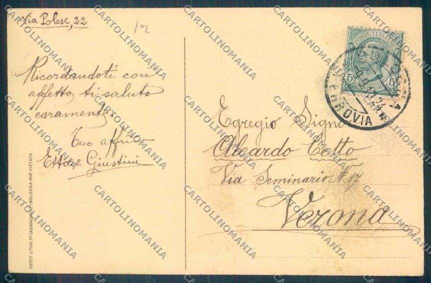 Bologna Città cartolina ZT2124 – retro