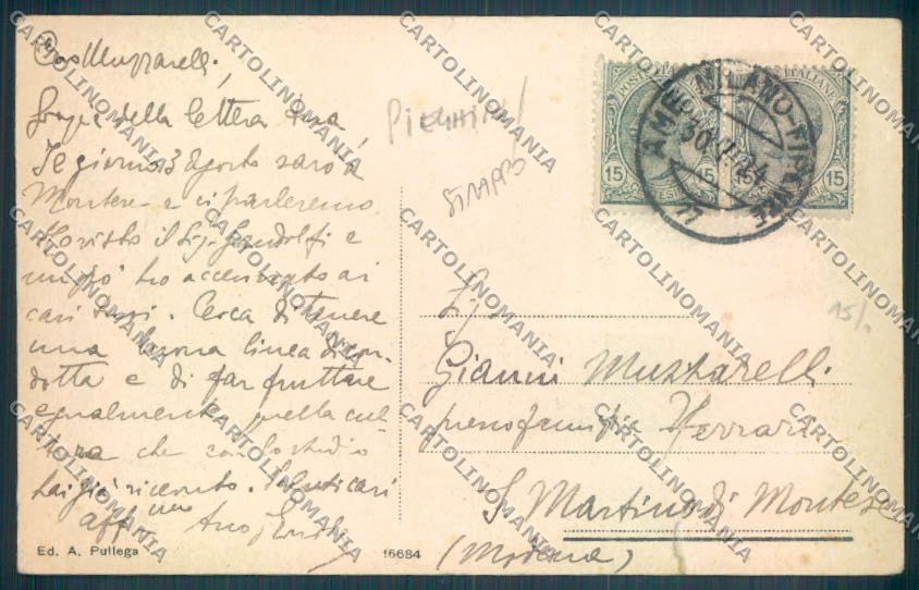 Bologna Porretta Terme PIEGHINE STRAPPO cartolina ZT2269 – retro