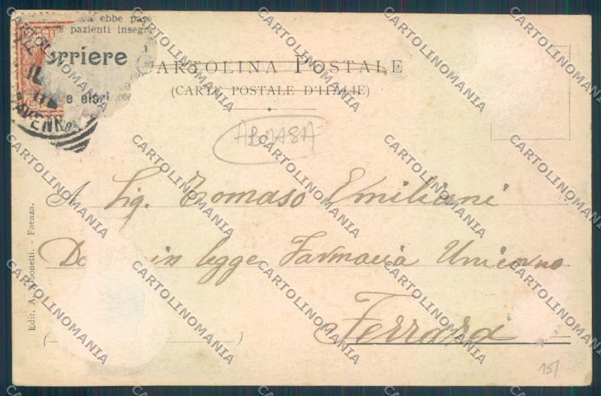 Ravenna Faenza ABRASA cartolina ZT2336 – retro