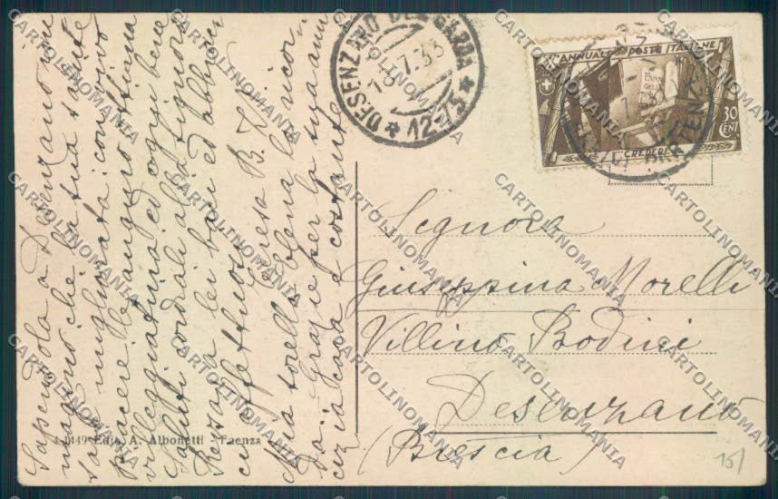 Ravenna Faenza cartolina ZT2349 – retro
