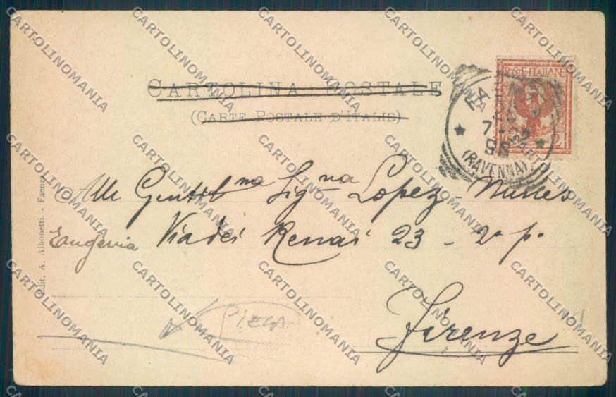 Ravenna Faenza PIEGA cartolina ZT2352 – retro