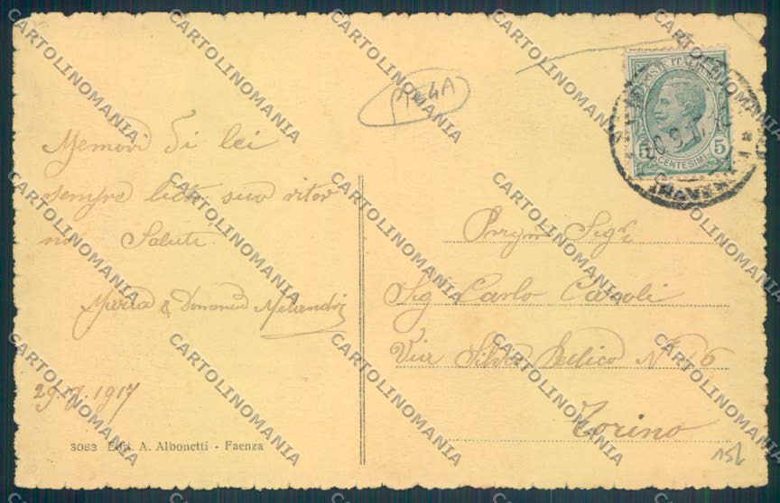 Ravenna Faenza PIEGA cartolina ZT2359 – retro