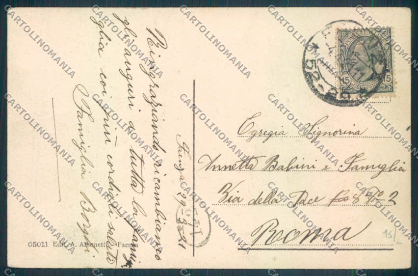 Ravenna Faenza cartolina ZT2369 – retro