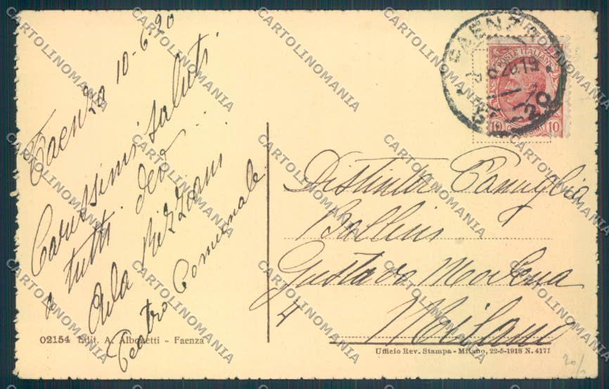 Ravenna Faenza cartolina ZT2384 – retro