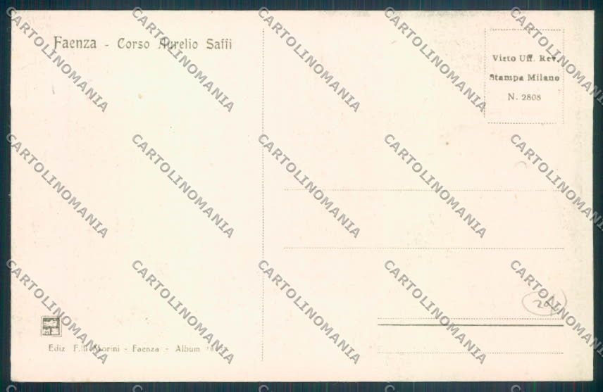 Ravenna Faenza cartolina ZT2385 – retro