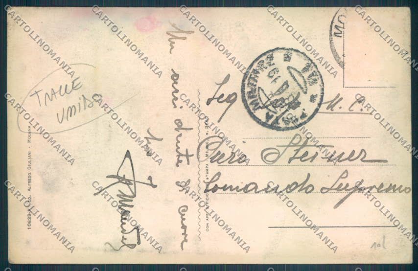 Modena Città TRACCE UMIDO cartolina ZT2398 – retro
