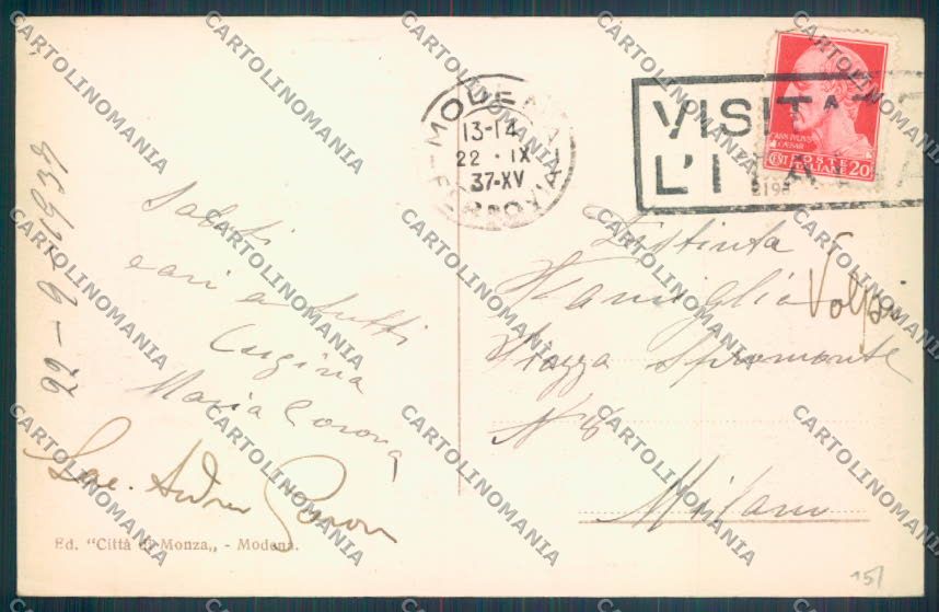 Modena Città cartolina ZT2429 – retro