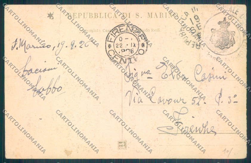 San Marino cartolina ZT2533 – retro