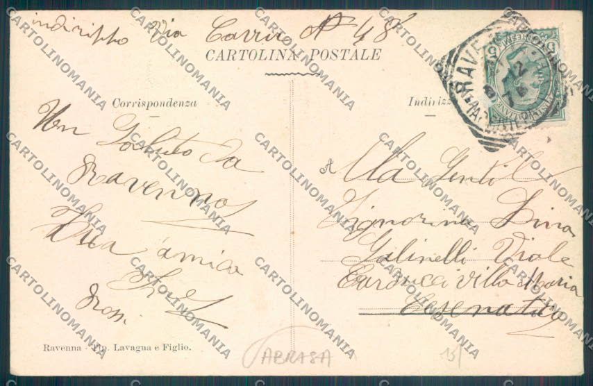 Ravenna Città ABRASA cartolina ZT2566 – retro