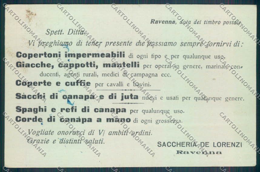 Ravenna Città Commerciale cartolina ZT2582 – retro