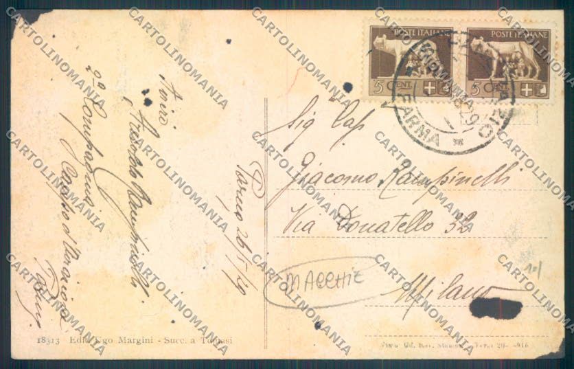 Parma Città Scuola Militare MACCHIE cartolina ZT2627 – retro