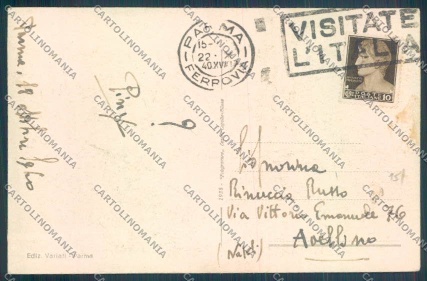 Parma Città Verdi cartolina ZT2692 – retro